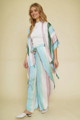 Pastel Stripe Kimono