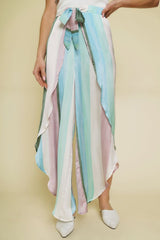 Pastel Stripe Wrap Pants