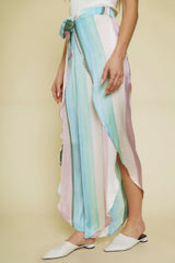 Pastel Stripe Wrap Pants