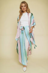 Pastel Stripe Kimono