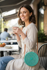 Round Rattan Purse