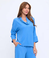 3/4 Sleeve Cowl Neck