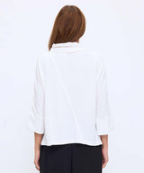 3/4 Sleeve Cowl Neck