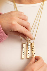 Brass Block Necklace