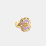 Cubic Studded Signet Ring