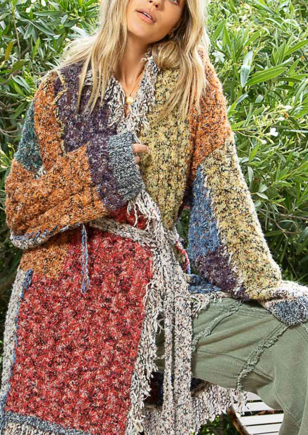 Sweater Cardigan wt/ Fringe