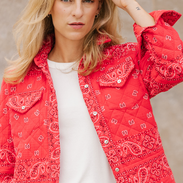 Bandana Quilted Shacket – Post Office by Shannon Passero