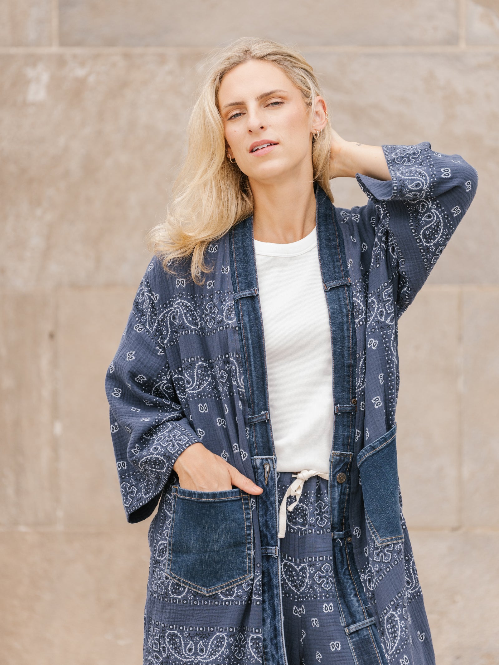 Bandana Long Cardigan – Post Office by Shannon Passero