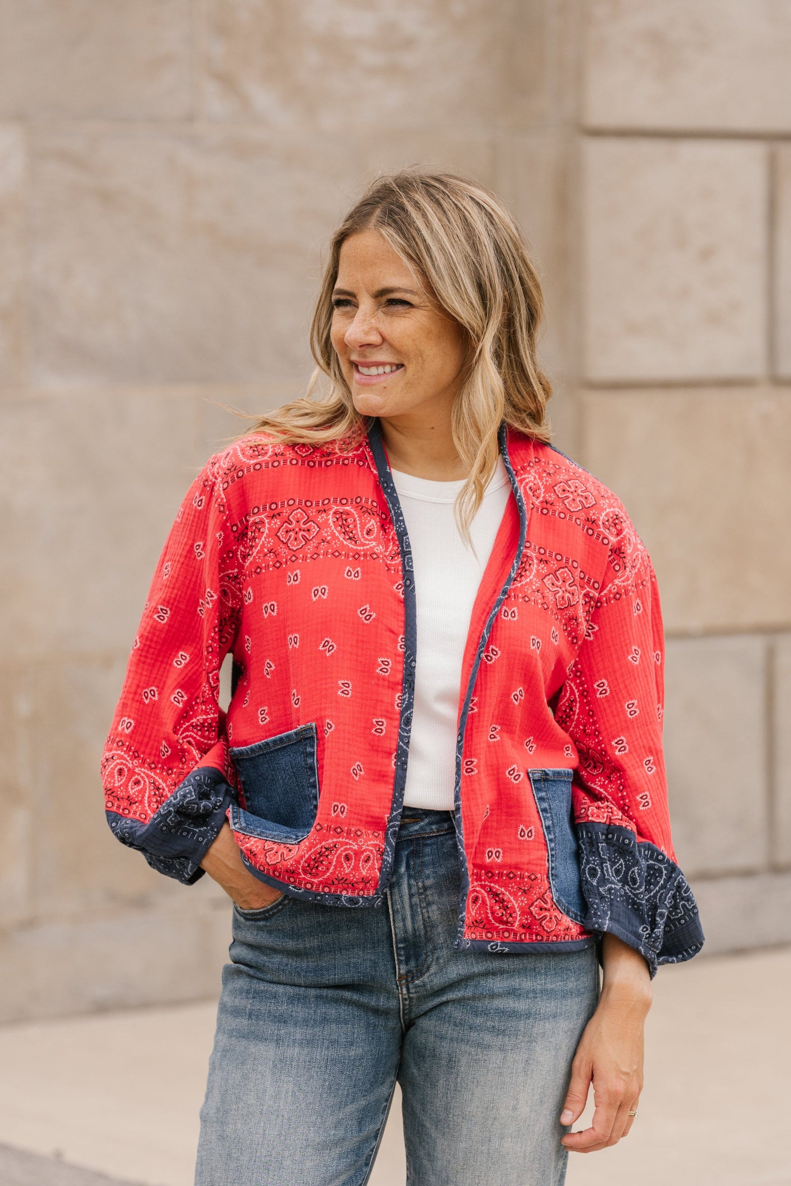 Bandana Mix Cardigan – Post Office by Shannon Passero