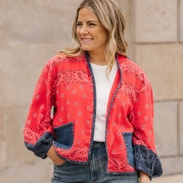 Bandana Mix Cardigan – Post Office by Shannon Passero