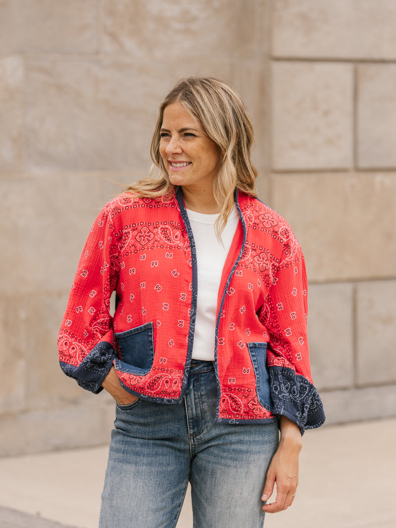 Bandana Mix Cardigan – Post Office by Shannon Passero