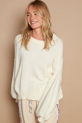 Bubble Sleeve Knit Sweater