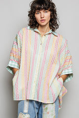 Laura Stripe Button-up Shirt