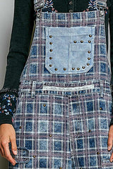 Plaid Wide Leg Overall
