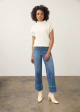 Ottoman Cap Sleeve Sweater