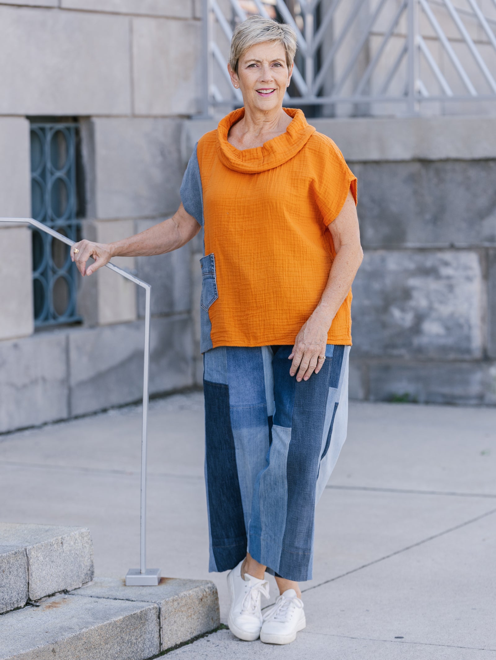 Teona Crop Pant Patchwork O/S – Post Office by Shannon Passero