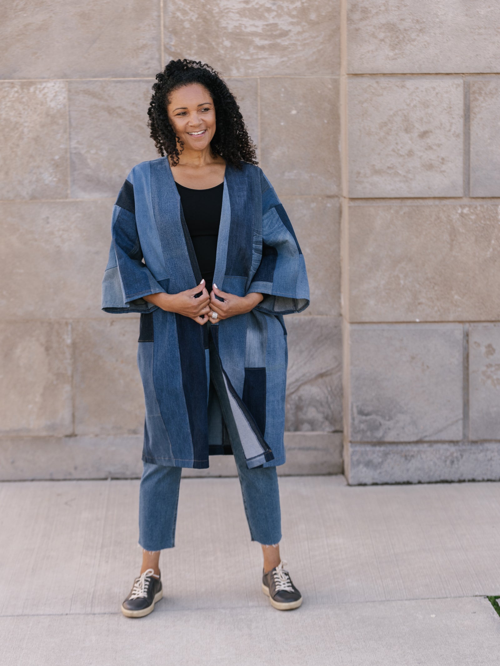 Tapiz Cardigan Denim O/S – Post Office by Shannon Passero