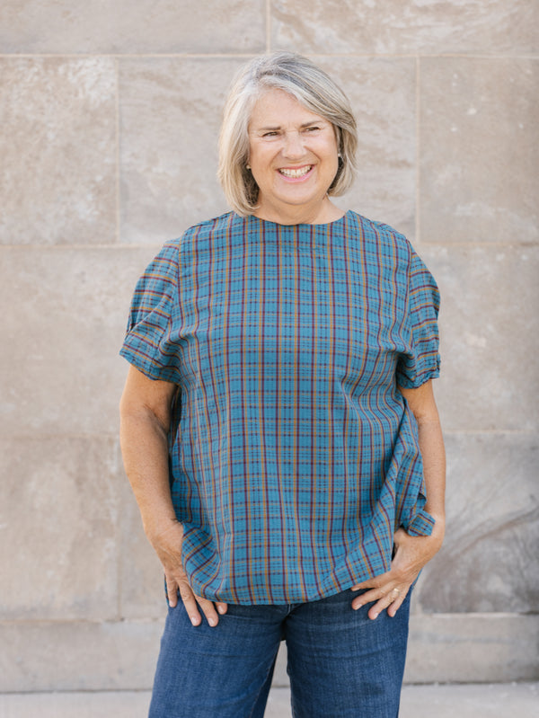 Lacy Plaid Top