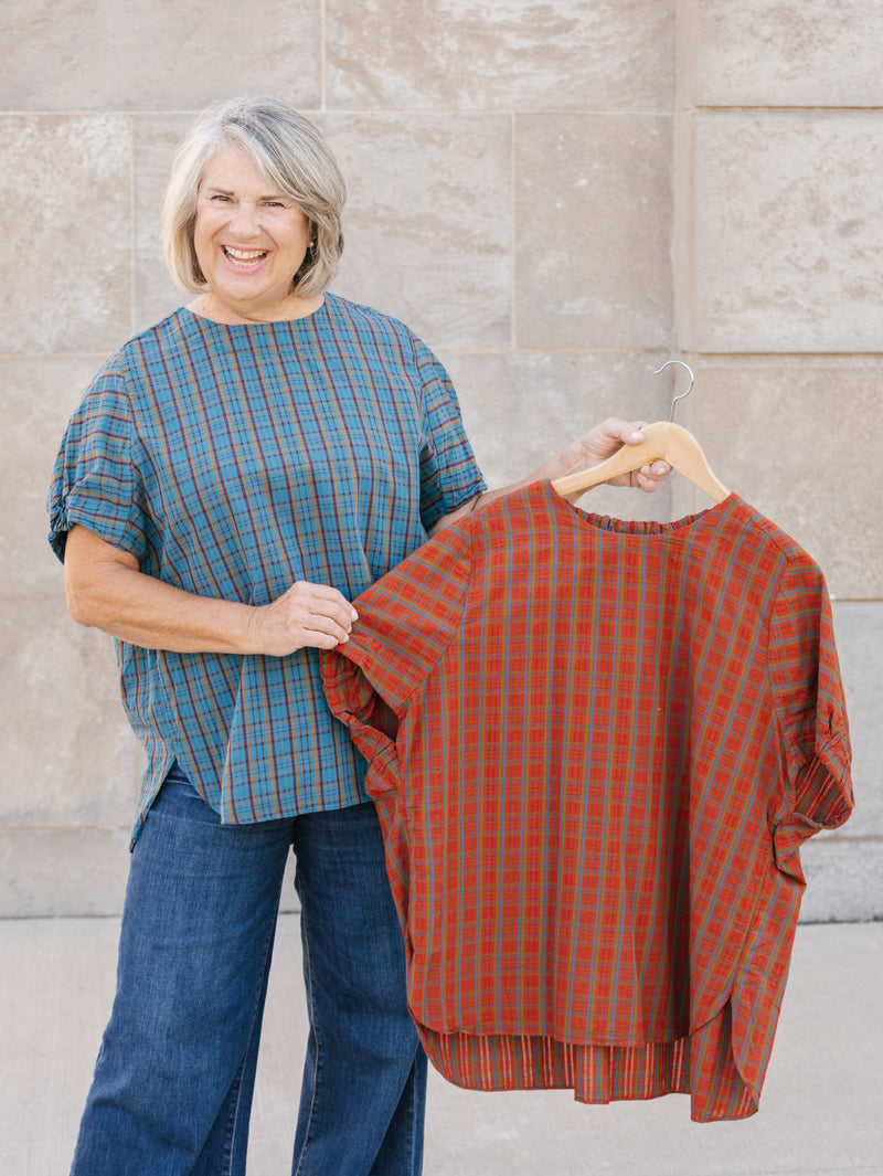 Lacy Plaid Top