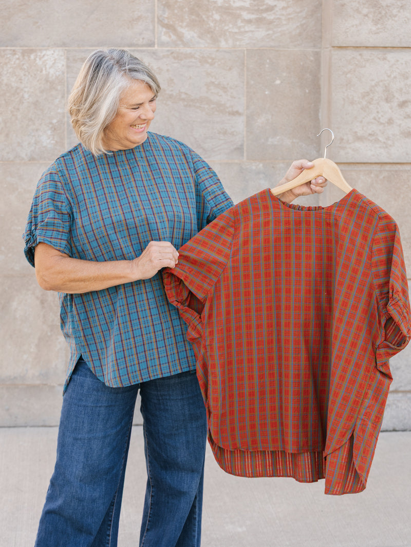Lacy Plaid Top