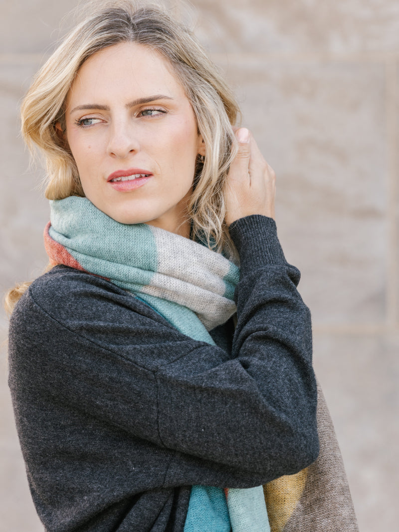 Knitted Scarf with XL Dots