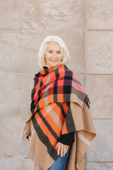 Plaid Signature Wool Ruana