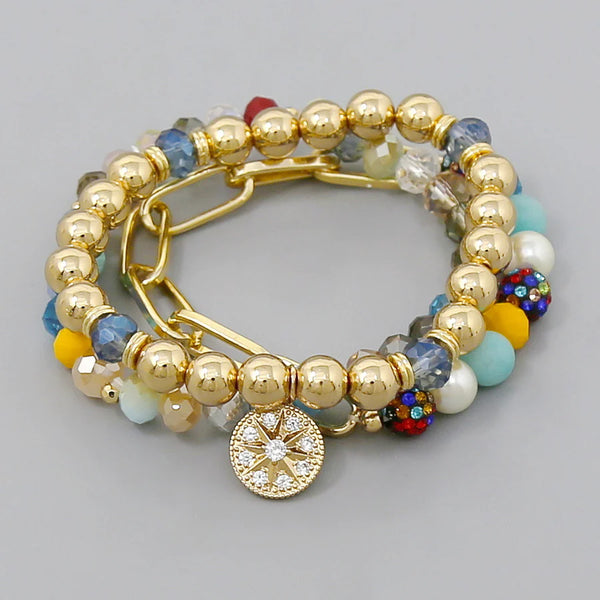 Star Glass Beaded Bracelet Set