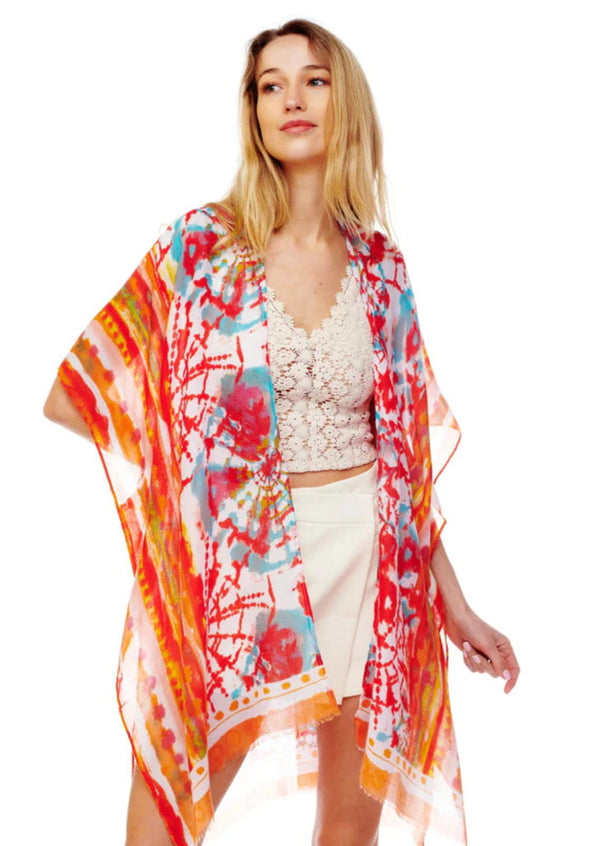 Rad-Wave Print Kimono