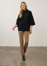 Mock Neck Lightweight Sweater