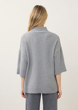 Mock Neck Lightweight Sweater