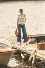 Boatneck Striped Sweater