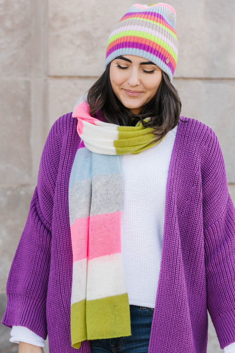 Oversize Multi Stripe Scarf