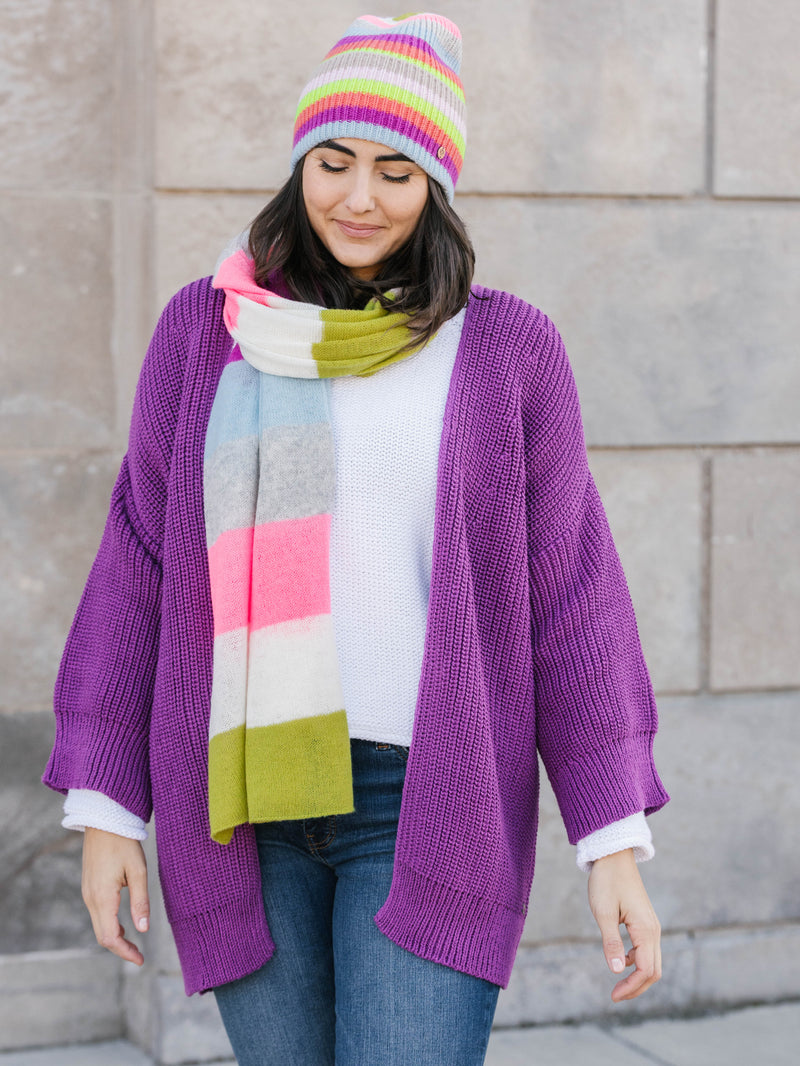 Oversize Multi Stripe Scarf