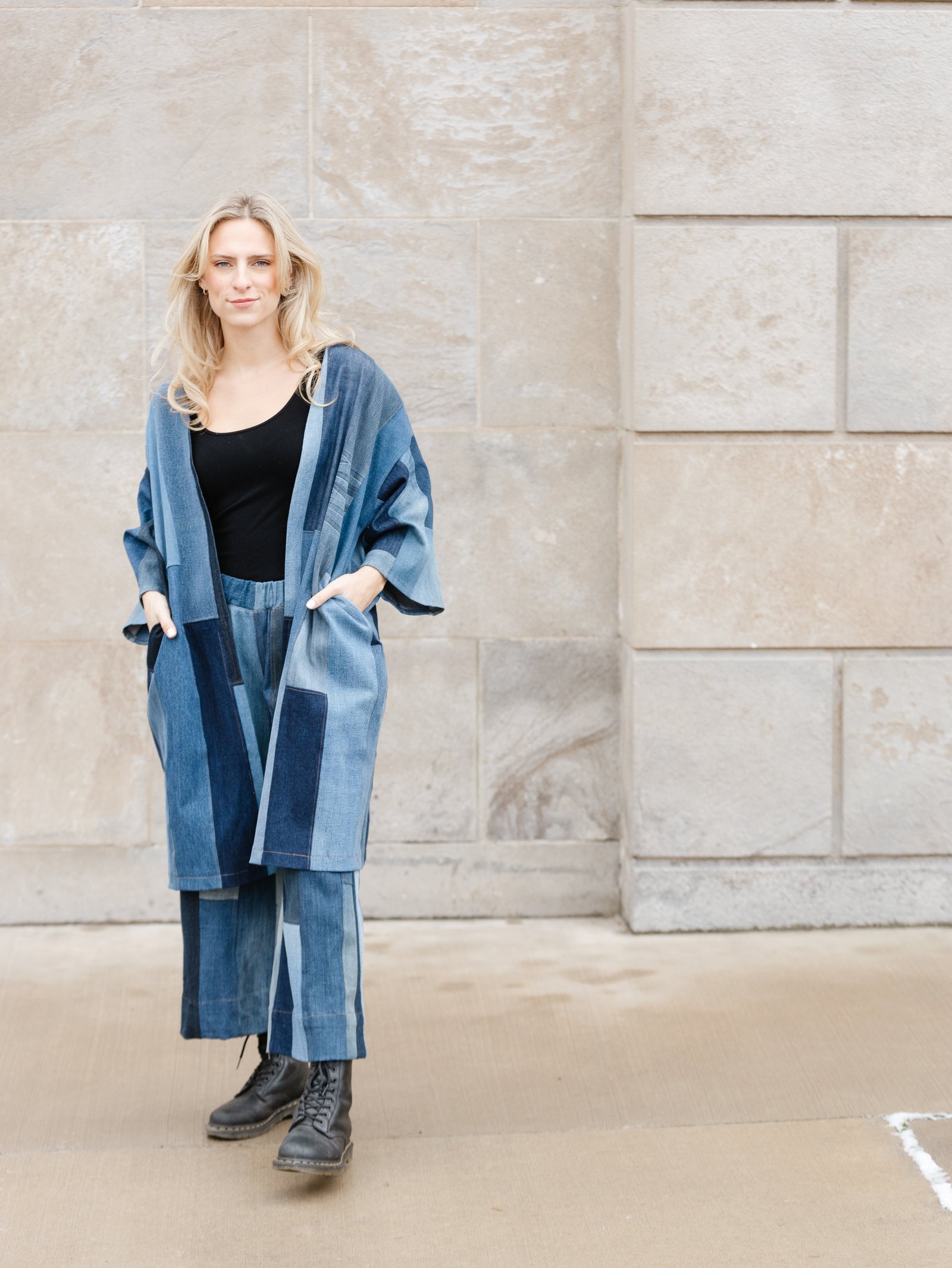 Tapiz Cardigan Denim O/S – Post Office by Shannon Passero