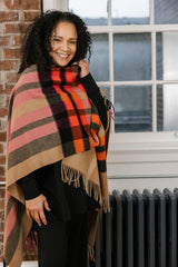 Plaid Signature Wool Ruana