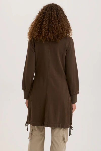 Fleece Funnel-Neck Longcoat