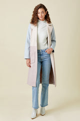 Colour Block Long Coat