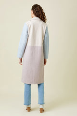 Colour Block Long Coat