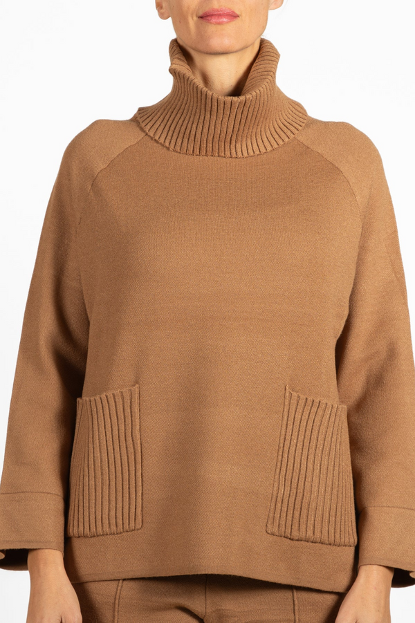 Turtleneck Pocket Sweater