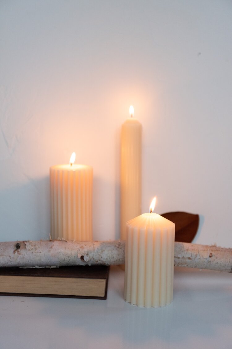 White Birch Pillar Candle