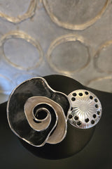 The Monochrome Spiral Brooch