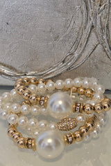 Gemma Pearl Stack Bracelets