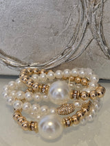 Gemma Pearl Stack Bracelets