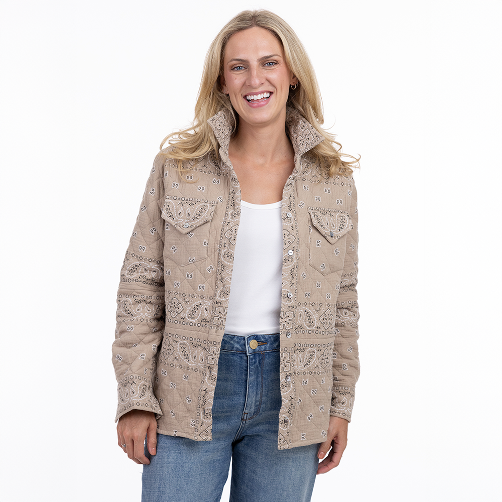 Bandana Quilted Shacket – Post Office by Shannon Passero