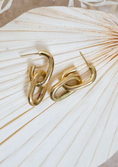 Kujiunga Link Hoop Earrings