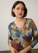 Drop Shoulder V-Neck Top