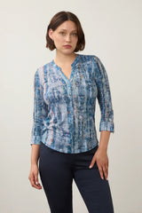 3/4 Sleeve Henley Top