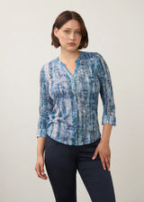 3/4 Sleeve Henley Top