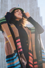 Bright Plaid Reversible Woven Ruana