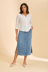 Pull-on Skirt with Slits